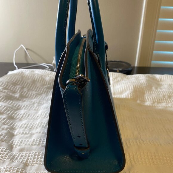 Michael Kors Cross Body Leather Satchel - Lagoon - Picture 7 of 8